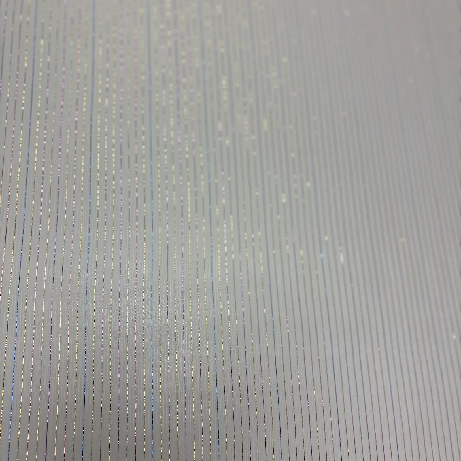 Metallic Stripe on White | Silk | Made in Italy