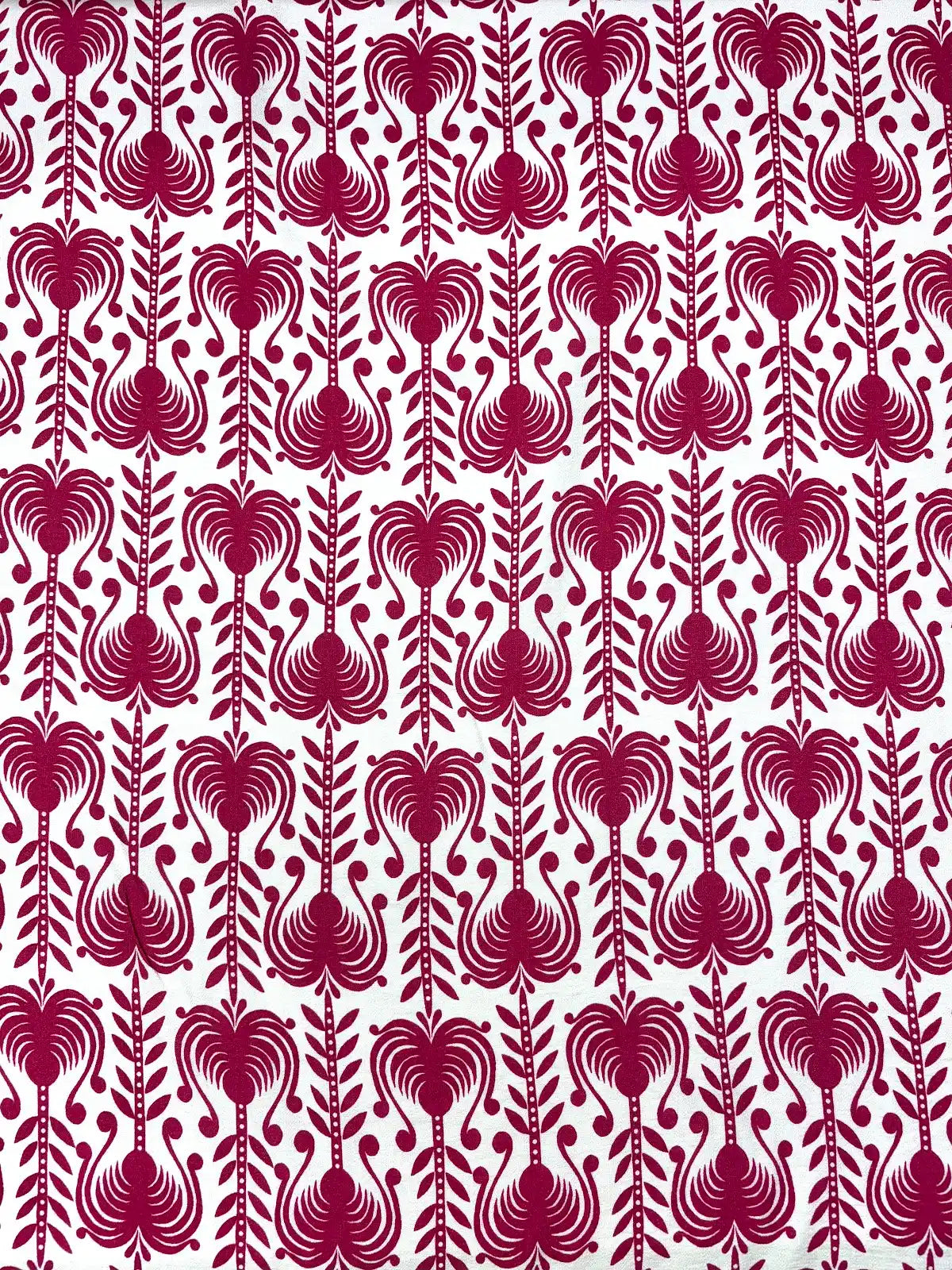 Abstract Floral in Plum on Ivory | Viscose | Made in Italy