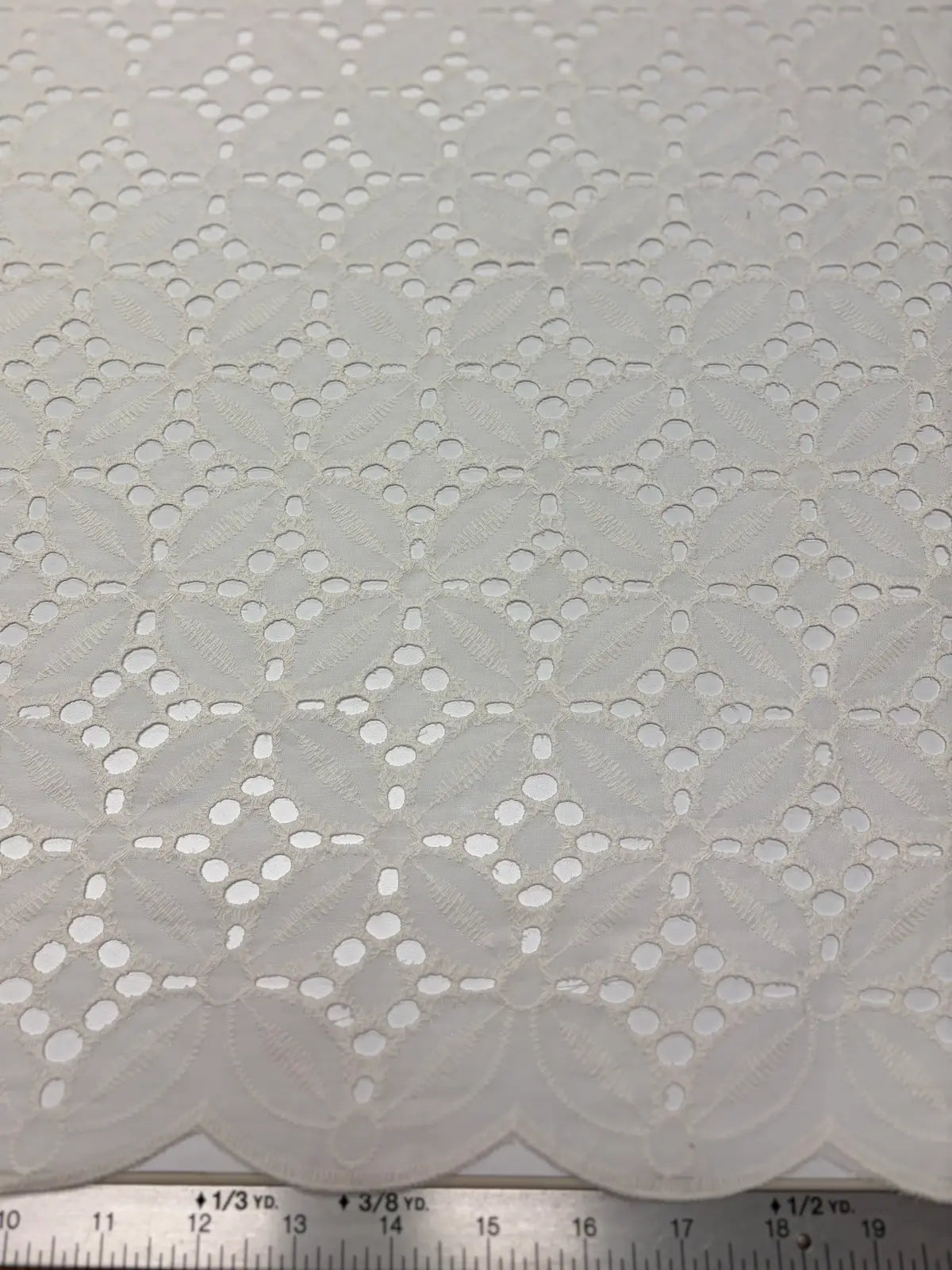 White Sangallo Eyelet Cotton | Lace | Made in Italy