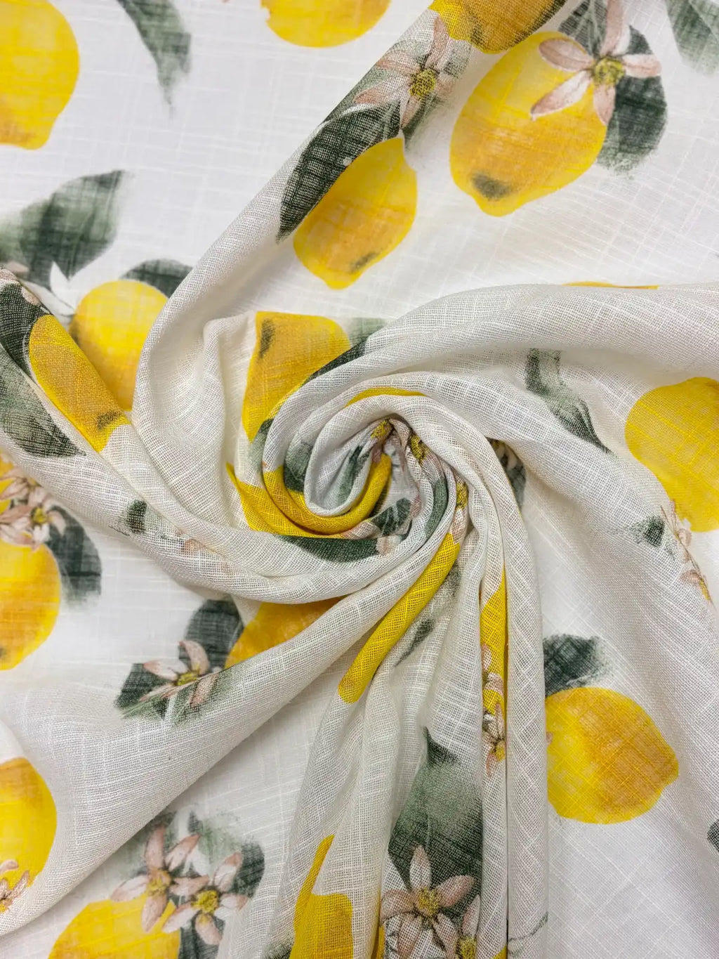 Lemon Print Viscose Blend | Made in Italy
