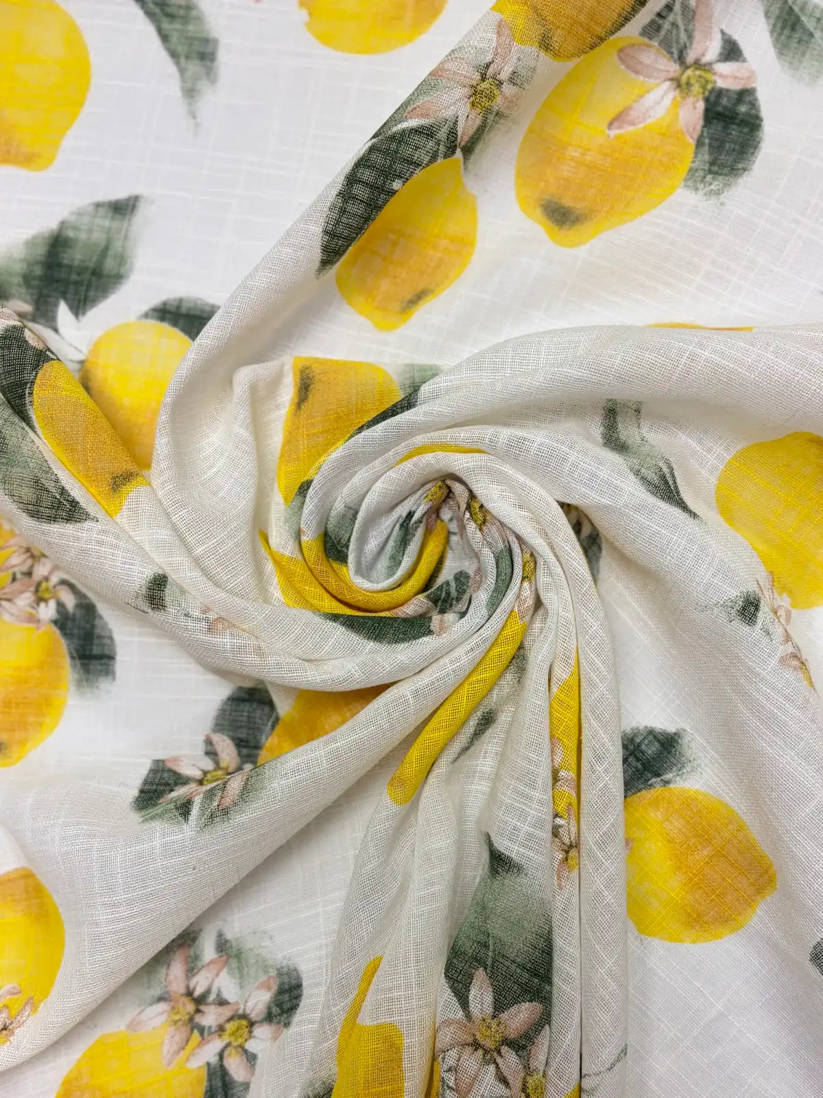 Lemon Print Viscose Blend | Made in Italy