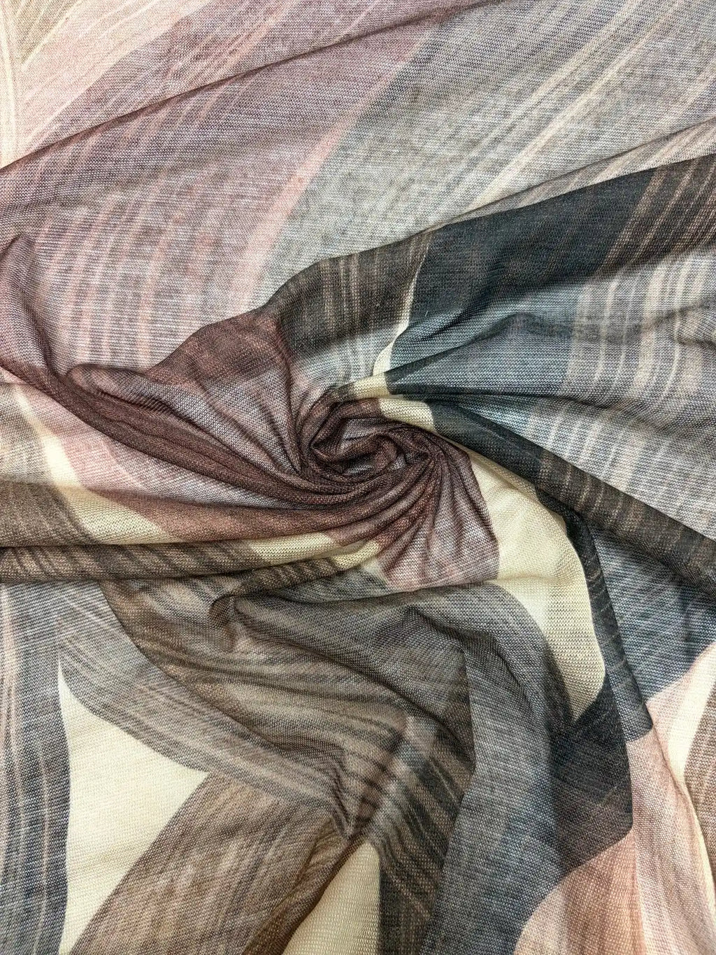 Brown, Tan, and Black Deadstock Print | Viscose Knit | Made in Italy