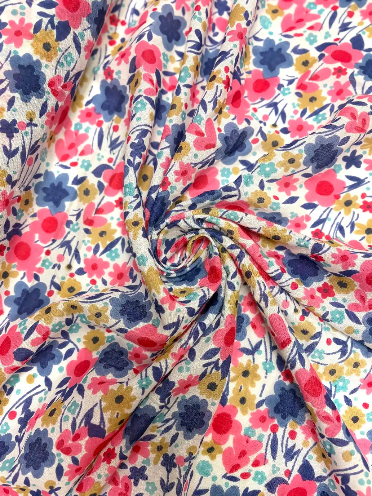 Navy, Pink, and Gold Liberty Fabrics | Cotton Lawn