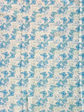 Light Blue Butterfly Print | Charmeuse Satin