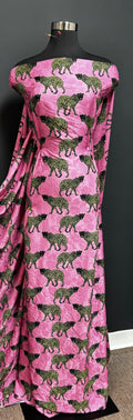 Leopard on Pink | Rayon Poly Blend