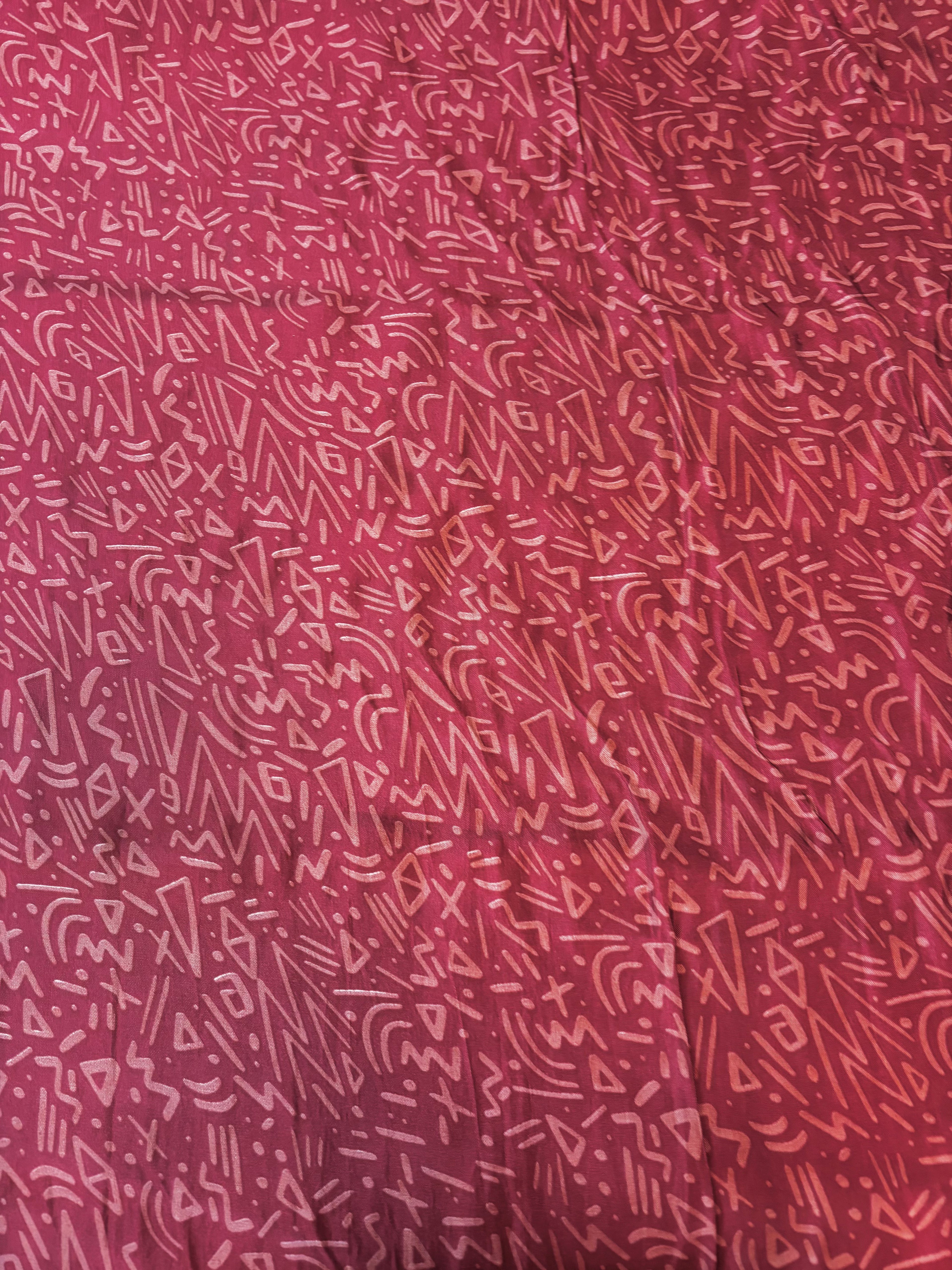 Rust Red | Abstract Print | Viscose