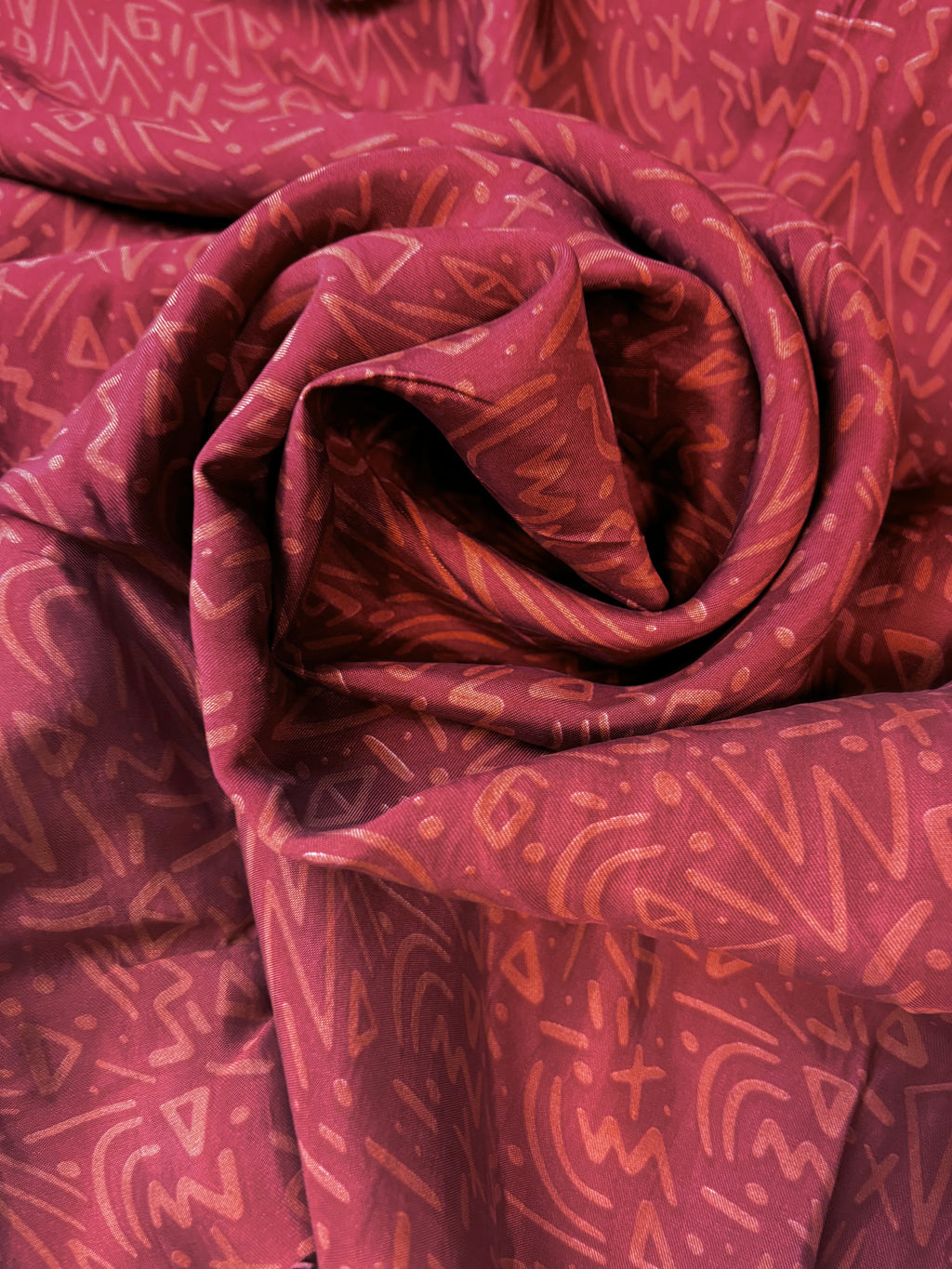 Rust Red | Abstract Print | Viscose