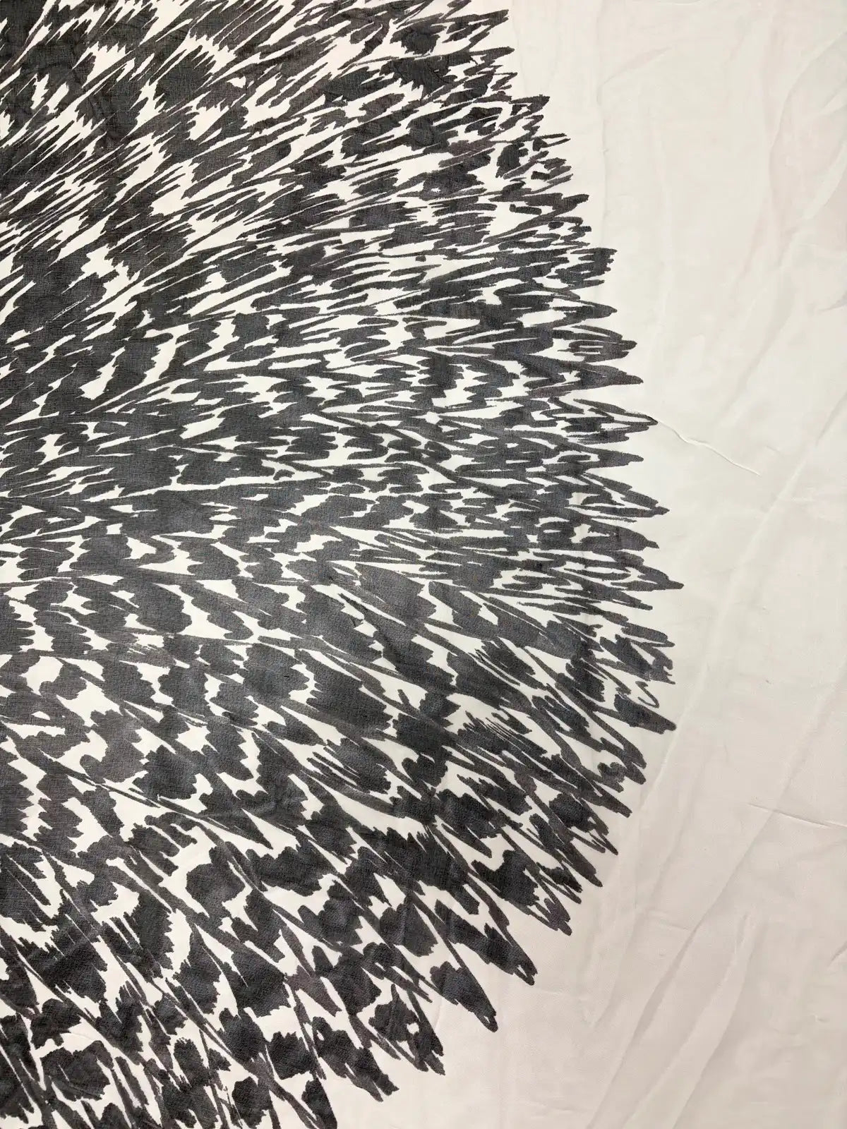 Yves Saint Laurent Large Circular Ink Pattern | Silk Chiffon | Made in Italy
