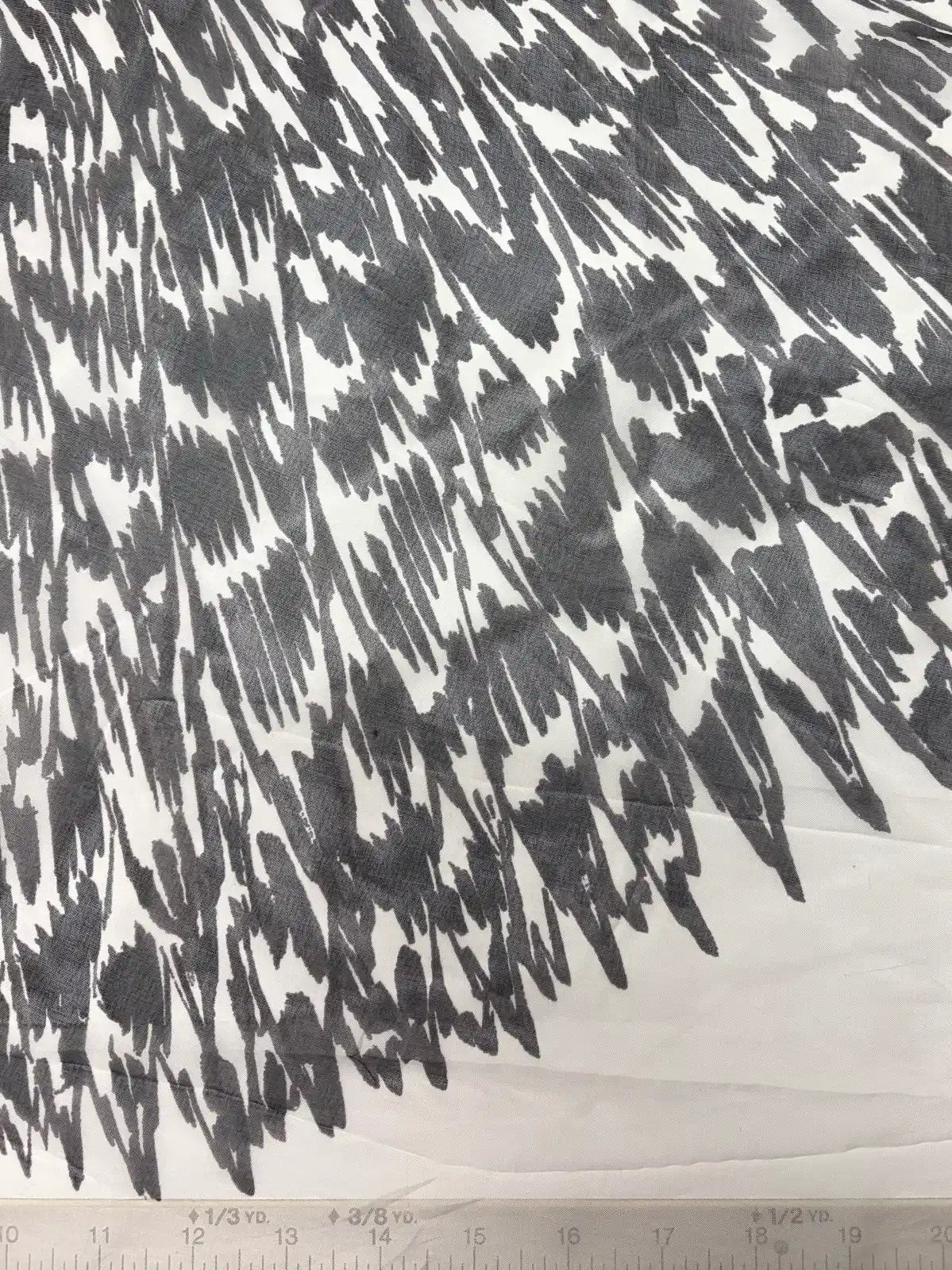 Yves Saint Laurent Large Circular Ink Pattern | Silk Chiffon | Made in Italy