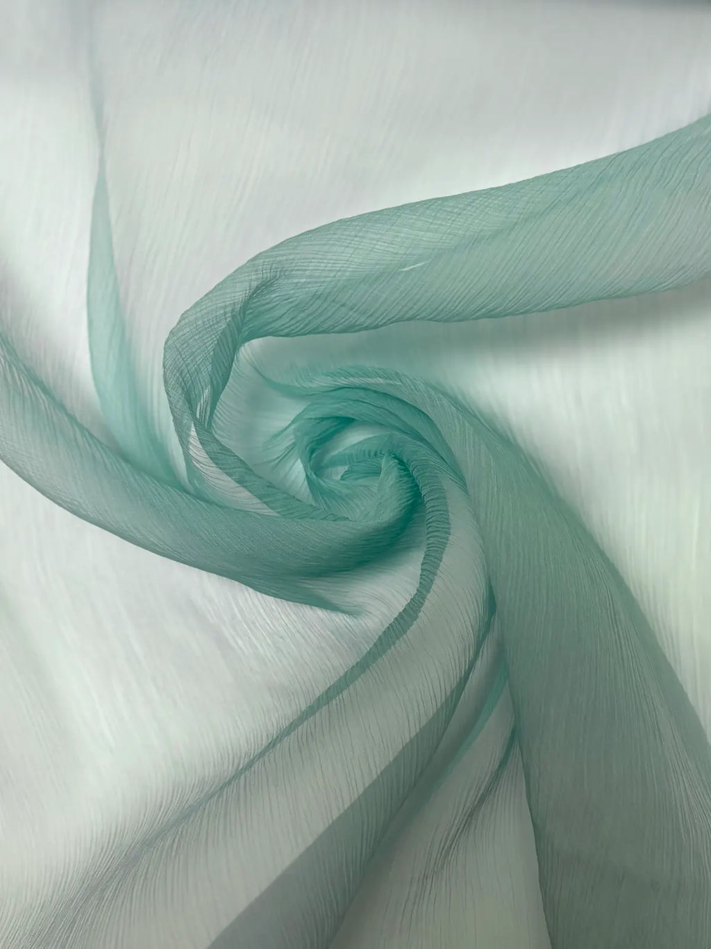 Seafoam Solid | Silk Crinkle | Made in Italy