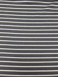 Dark Grey, White, and Peach Stripe | Viscose | Made in Italy
