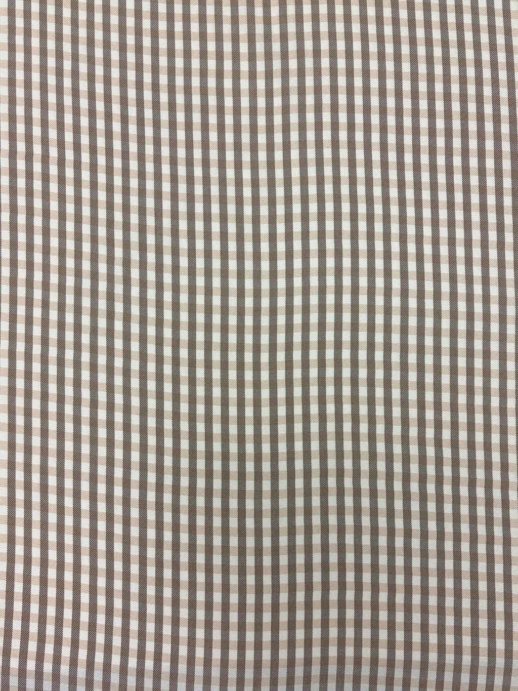Tan and Brown Plaid | Viscose | Made in Italy