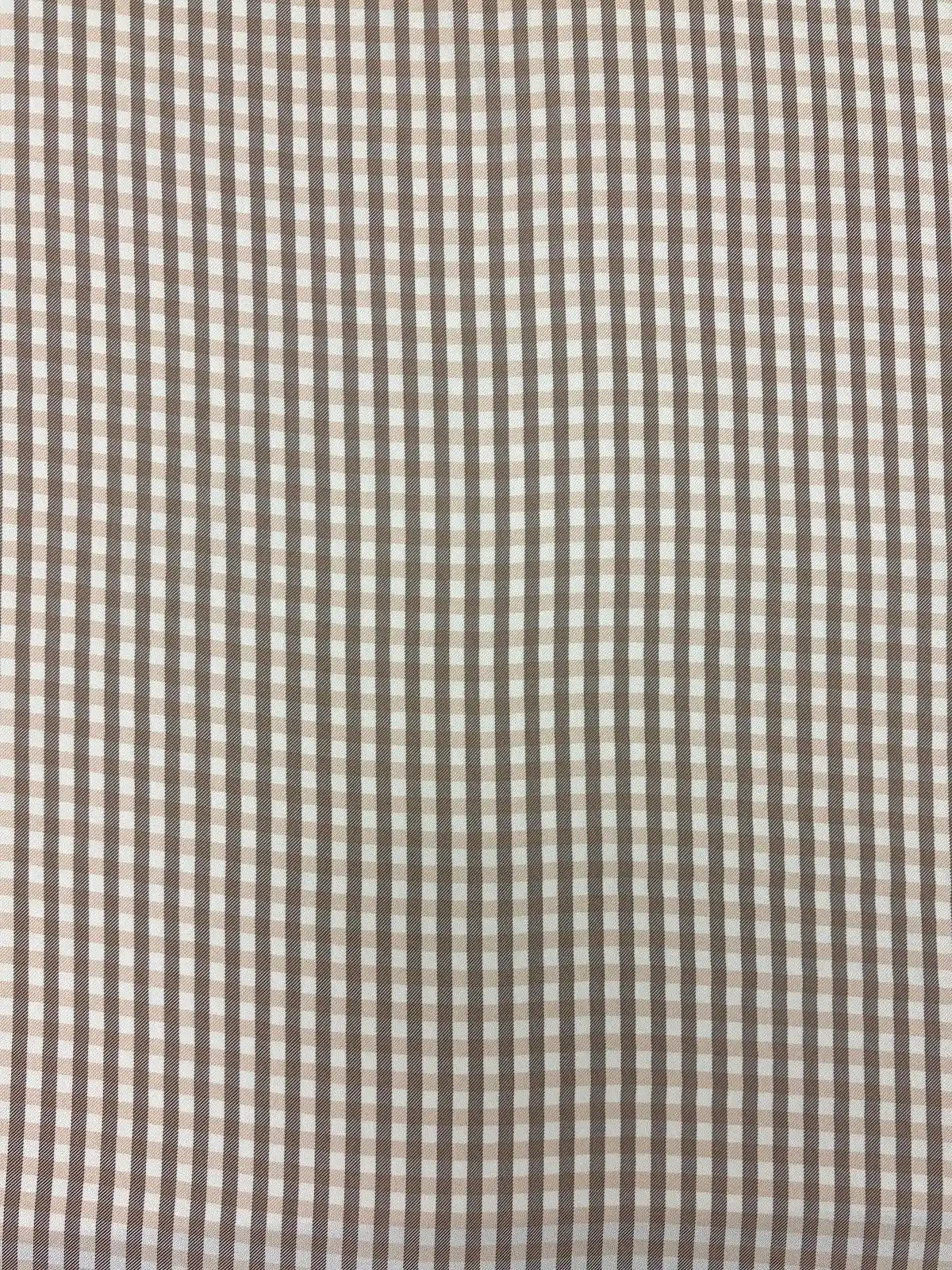 Tan and Brown Plaid | Viscose | Made in Italy