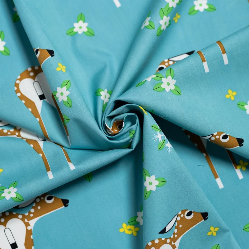 Sierra Deer Field Poplin | Charley Harper | Sierra Range