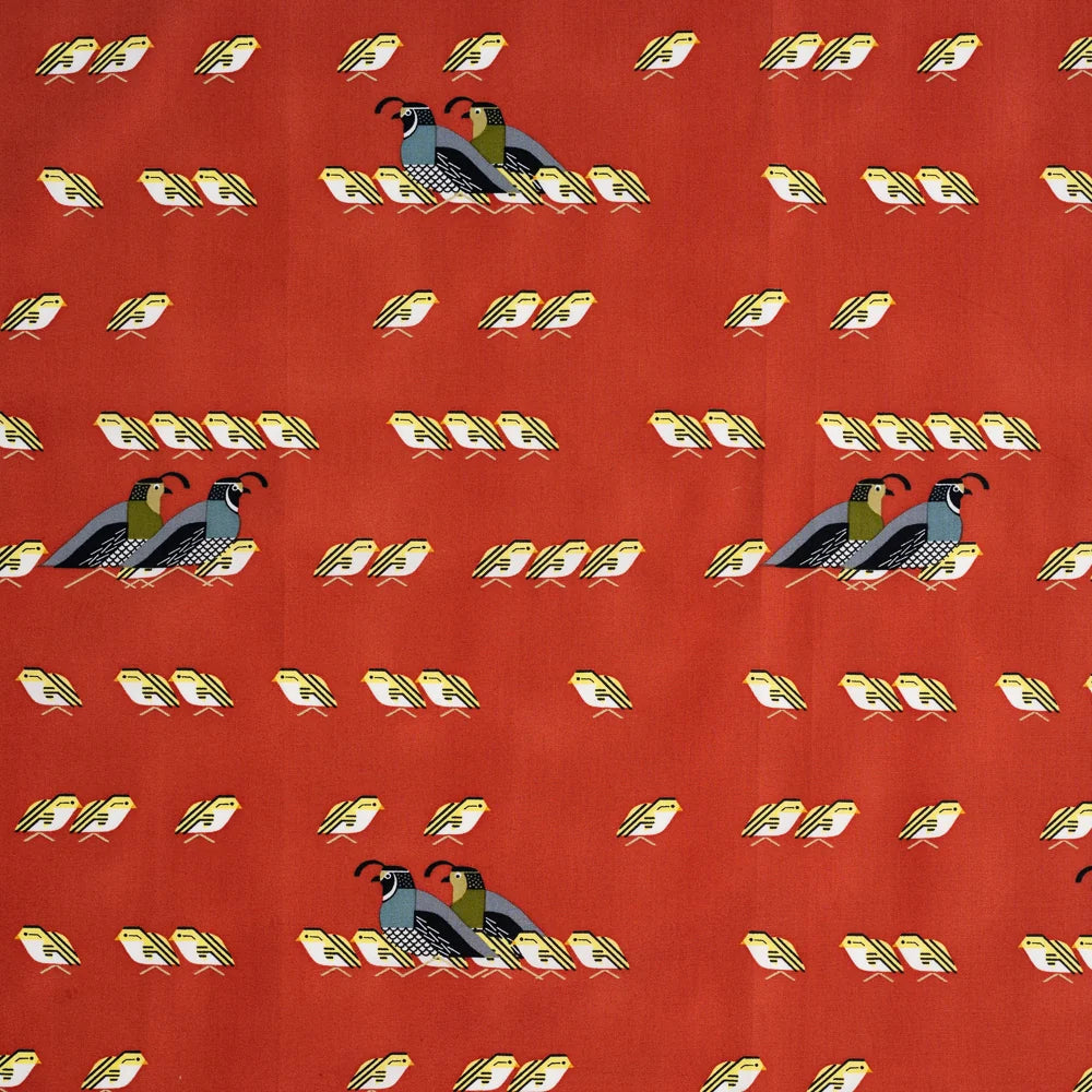 California Quail Poplin | Charley Harper | Sierra Range