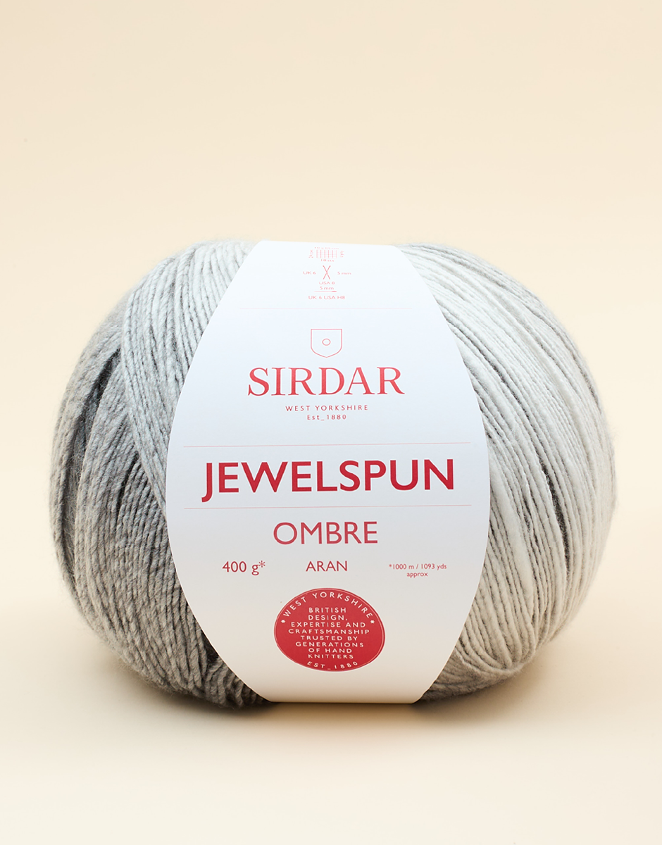 SIRDAR JEWELSPUN OMBRE ARAN, 400G SELF STRIPING YARN
