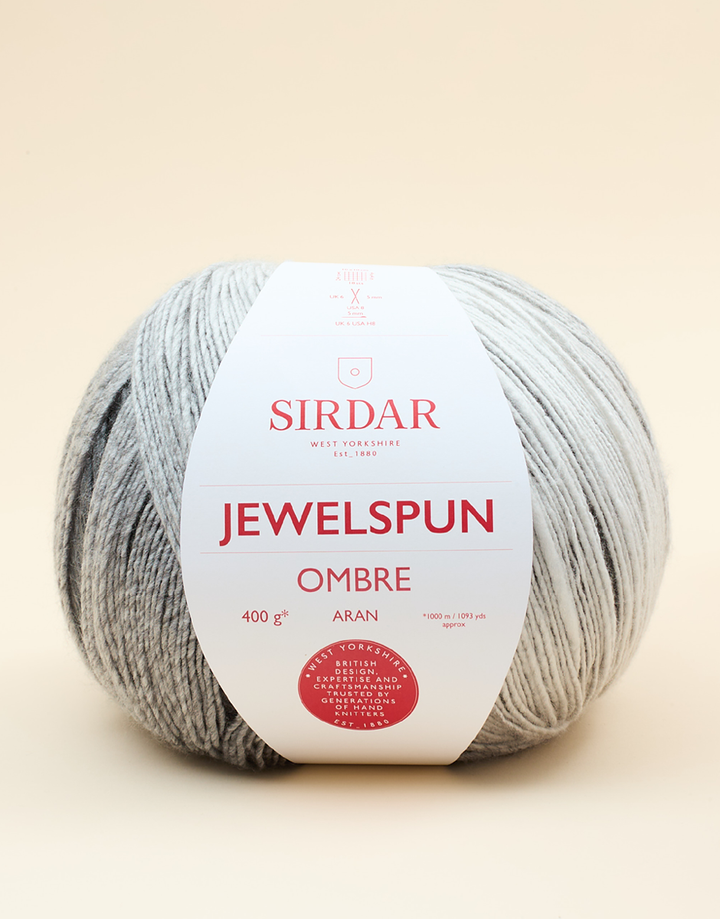 SIRDAR JEWELSPUN OMBRE ARAN, 400G SELF STRIPING YARN