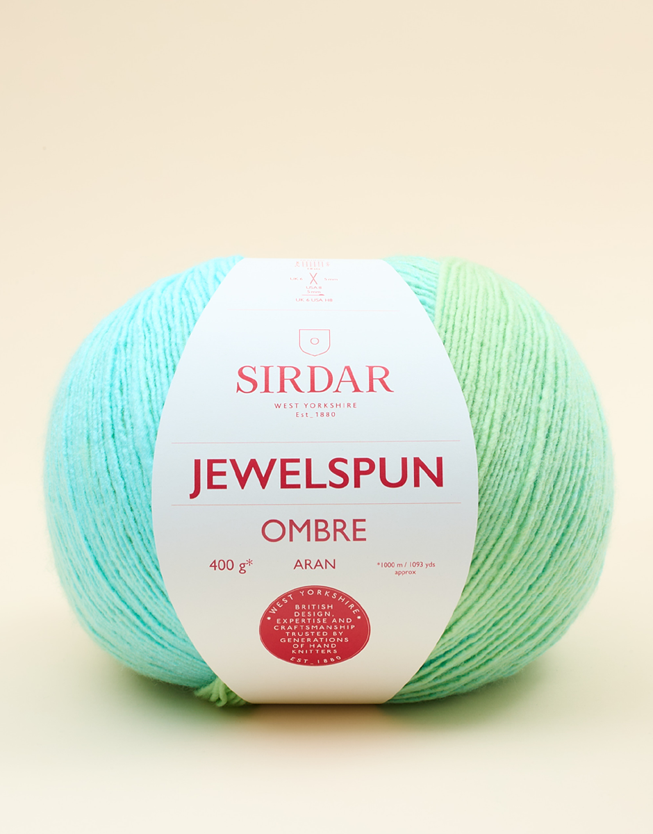 SIRDAR JEWELSPUN OMBRE ARAN, 400G SELF STRIPING YARN