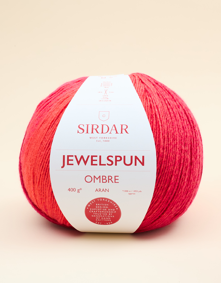 SIRDAR JEWELSPUN OMBRE ARAN, 400G SELF STRIPING YARN