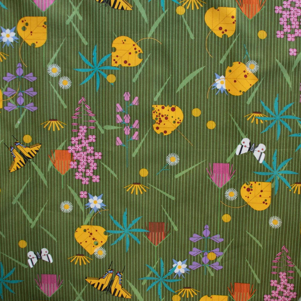 Mountain Flowers Poplin | by Charley Harper | Coastal Vol. 2