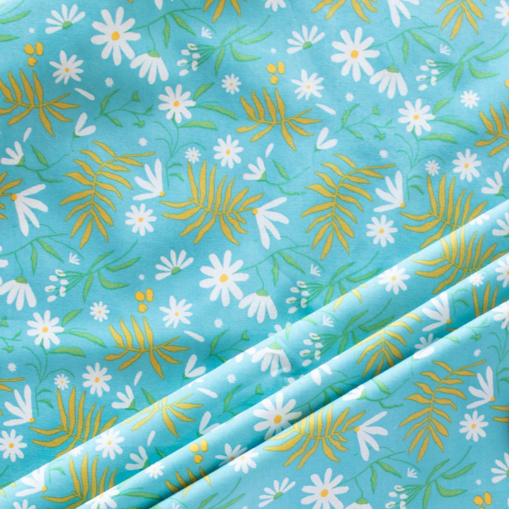 Fronds and Flowers market Poplin|Kate Capone|Wild Fronds Collection