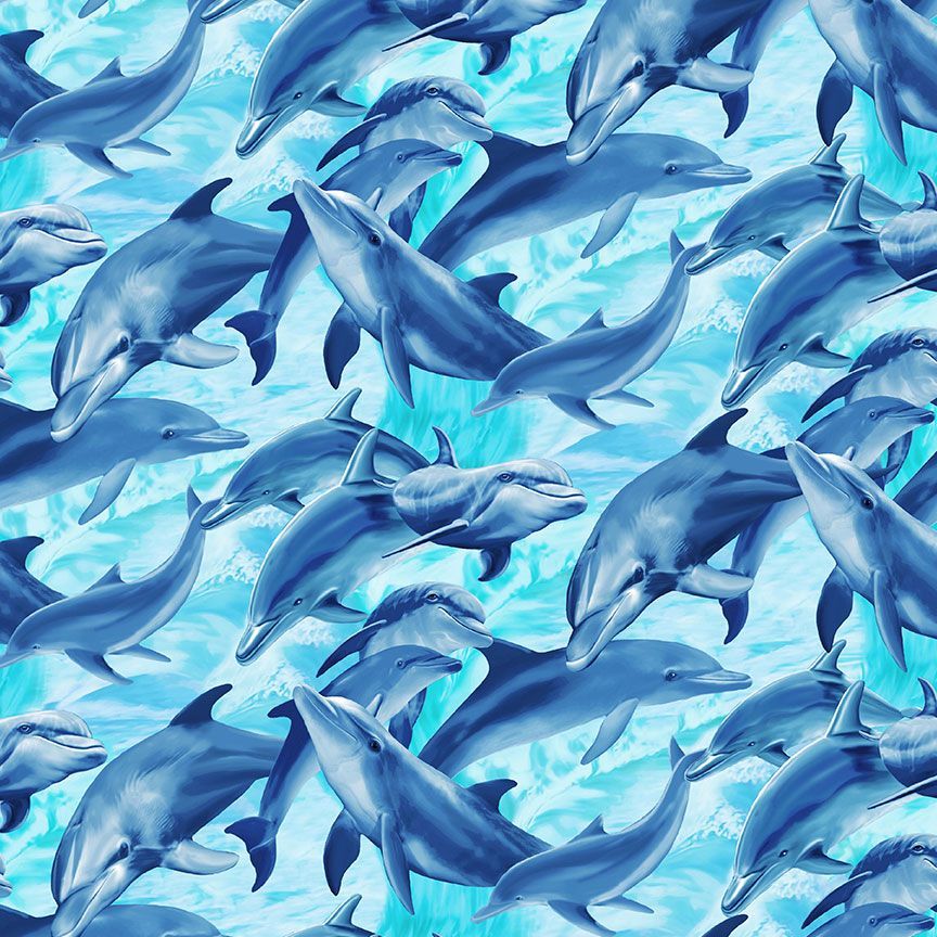 PLAYFUL DOLPHINS | Timeless Treasures  | Underwater Paradise
