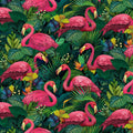 FLAMINGOS ON TROPICAL LEAVES  | Paradise Found | TImeless Treasures