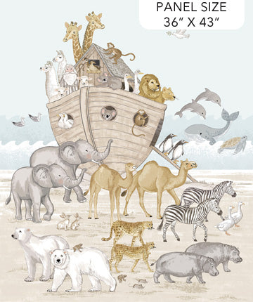 Noah Panel Pale Blue Multi| Deborah Edwards | Two by Two| Price Per panel