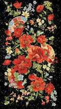 IMPERIAL BLOOM METALLIC PANEL 24" in Black | CHONG-A HWANG | Imperial Bloom | Price per Panel
