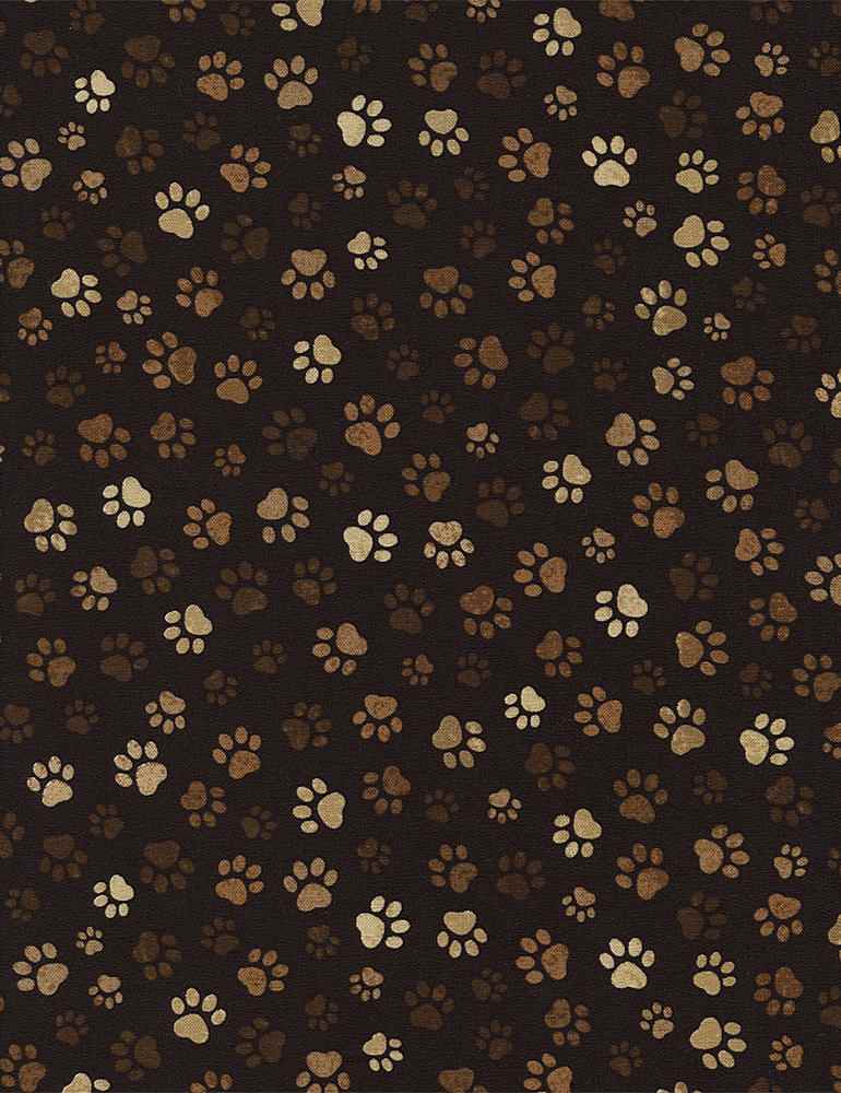 PAW PRINT in Mud | Timeless Treasures  | Dogs Rule