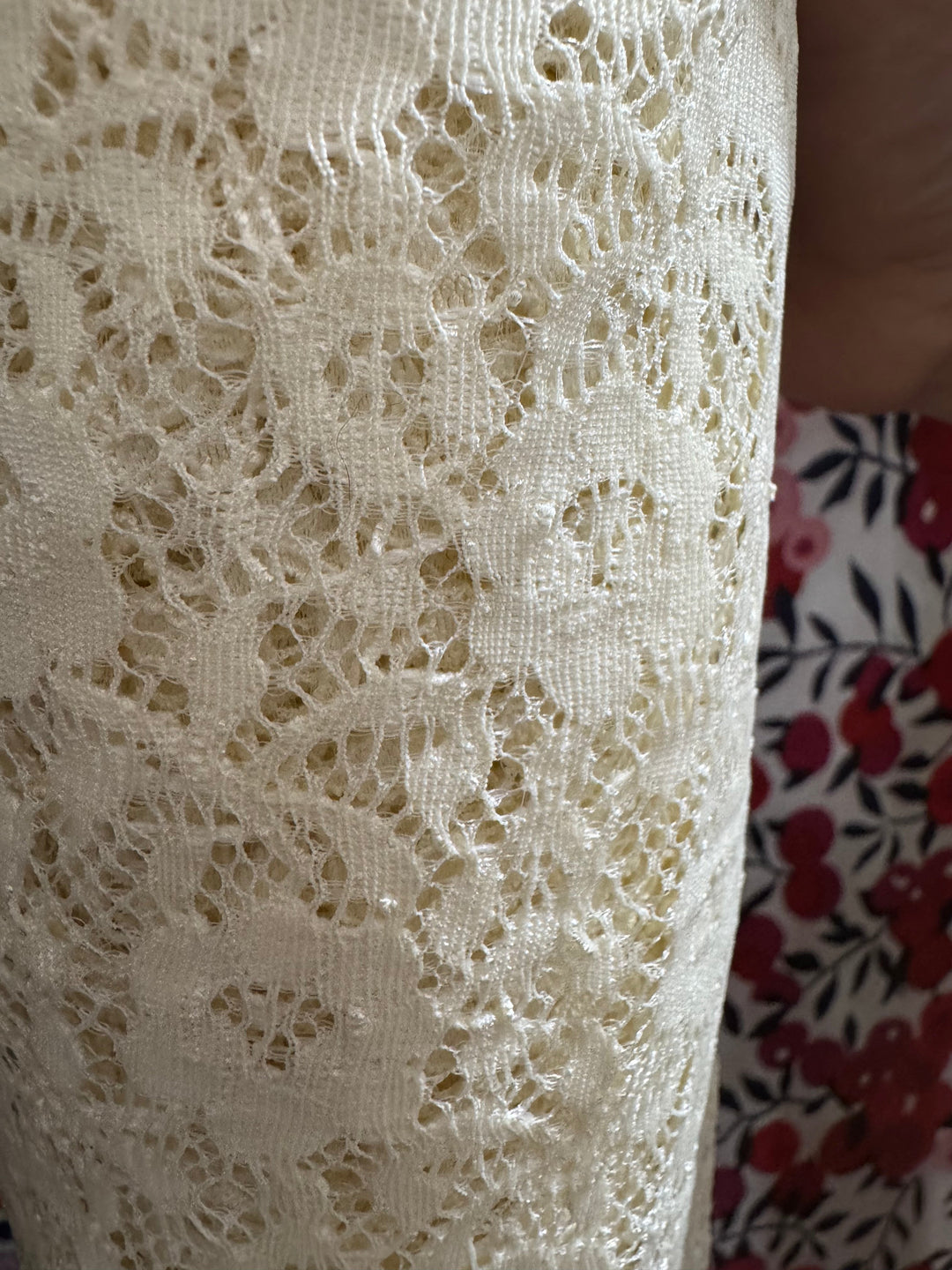 Poly Cotton Blend Fabric - Cream