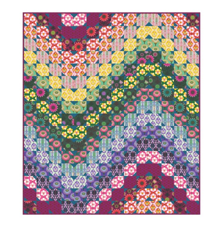 Color Wave Quilt Pattern