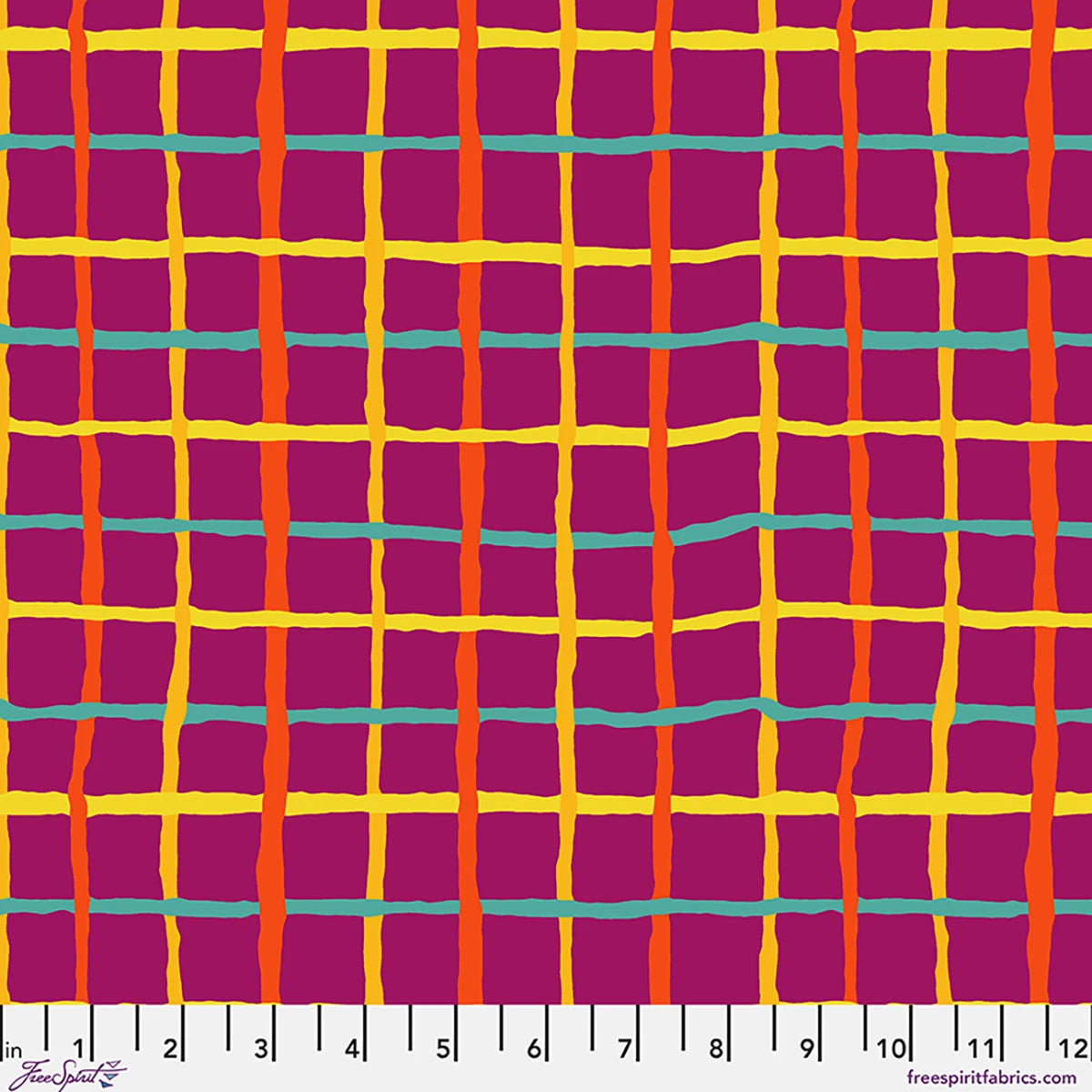 Grid - Magenta  || Brandon Mably |  Kaffe Fassett August 2026 Collection