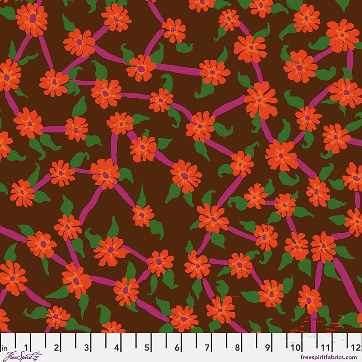 Mayflower - Brown   || Brandon Mably |  Kaffe Fassett August 2026 Collection