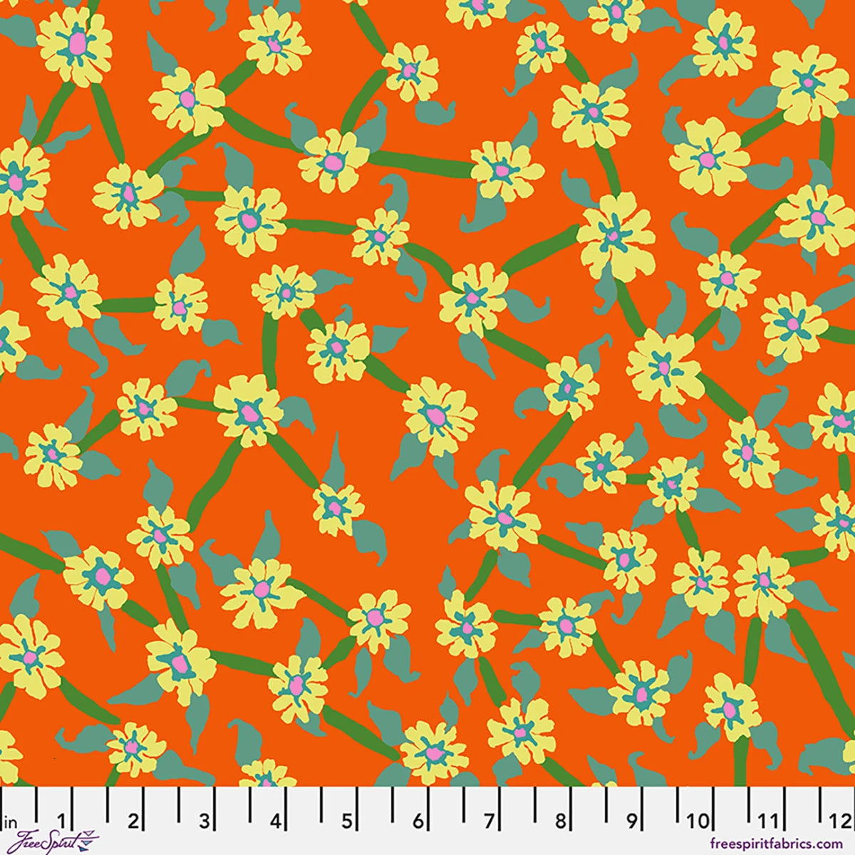 Mayflower - Orange || Brandon Mably |  Kaffe Fassett August 2026 Collection