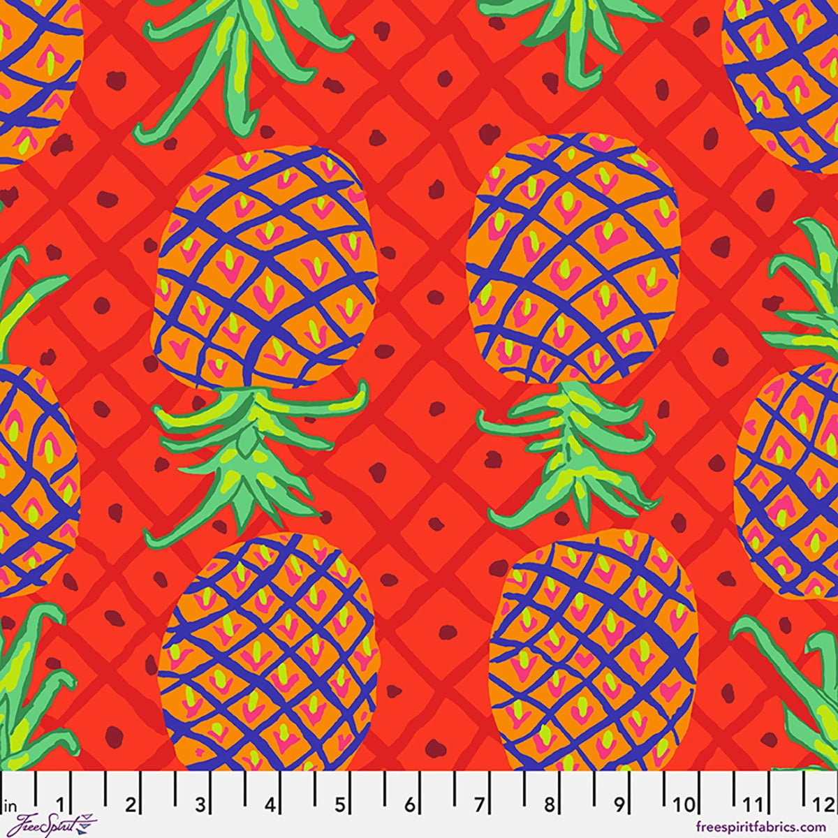 Upside Down - Red  || Brandon Mably |  Kaffe Fassett August 2026 Collection