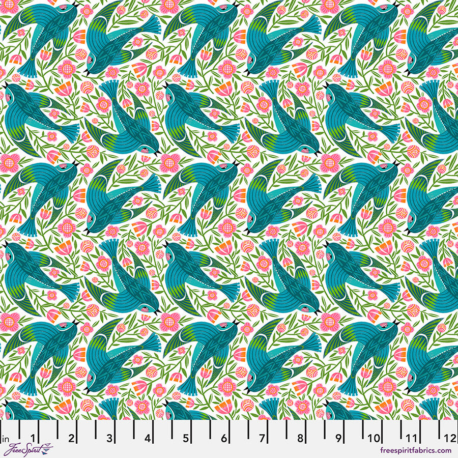 Blue Birdy in White | Cori Dantini | What The Birds Said Collection