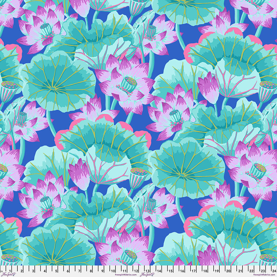 Lake Blossoms in Turquoise | by Kaffe Fassett