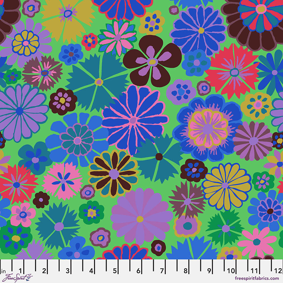 Folk Flower in Blue | Kaffe Fassett | Kaffe Fassett