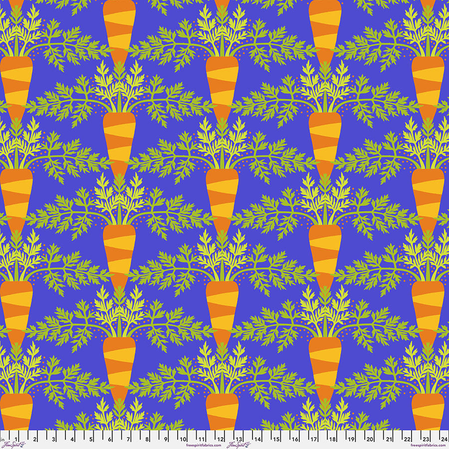 Carrot in Blue| Jane Sassaman | Vegetable Patch Collection