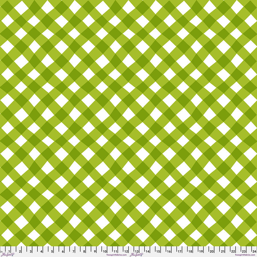 Check in Green | Jane Sassaman | Vegetable Patch Collection