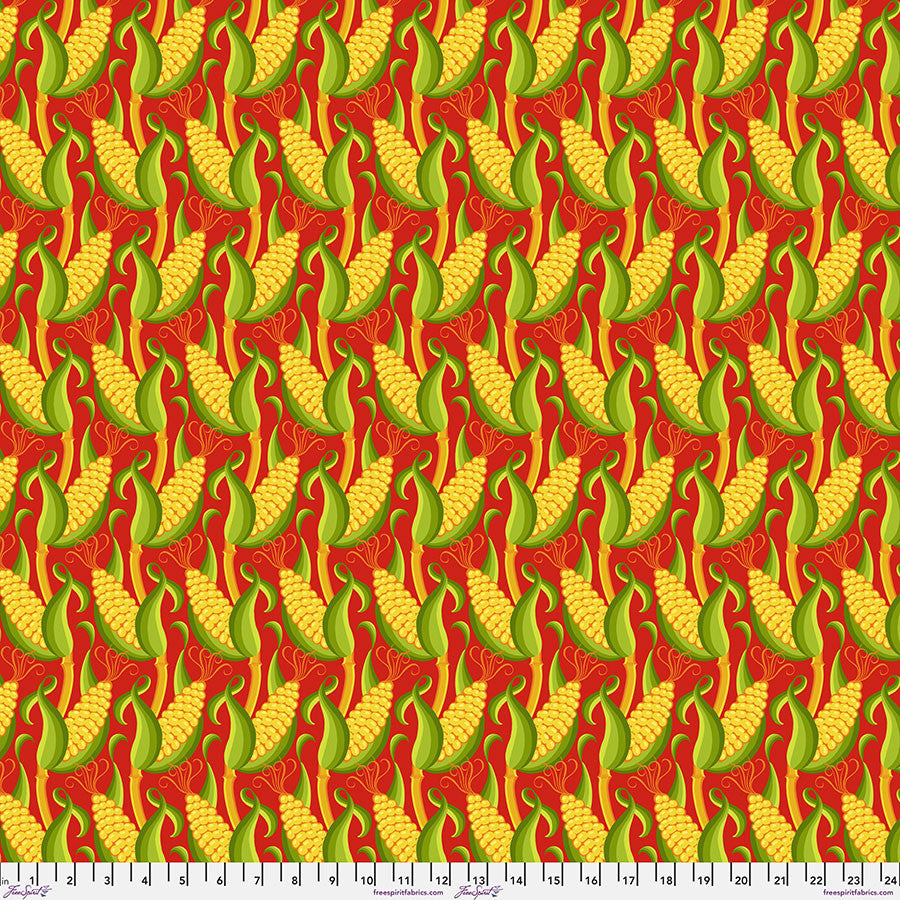 Corn in Red | Jane Sassaman | Vegetable Patch Collection
