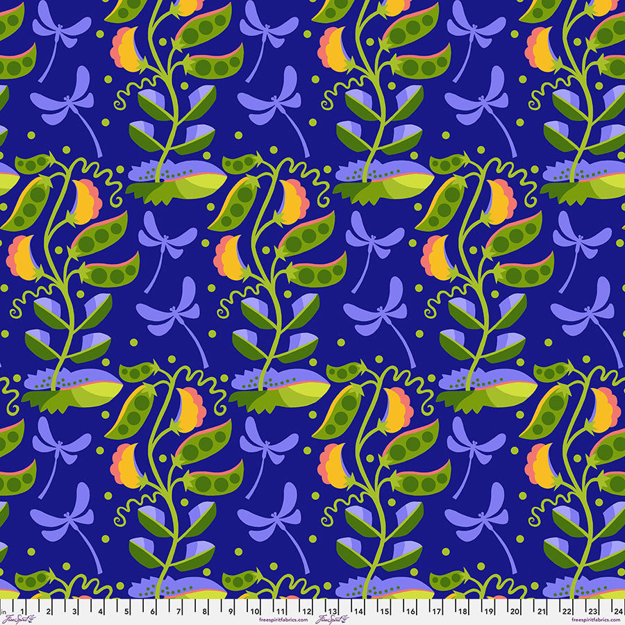 Pea in Blue | Jane Sassaman | Vegetable Patch Collection