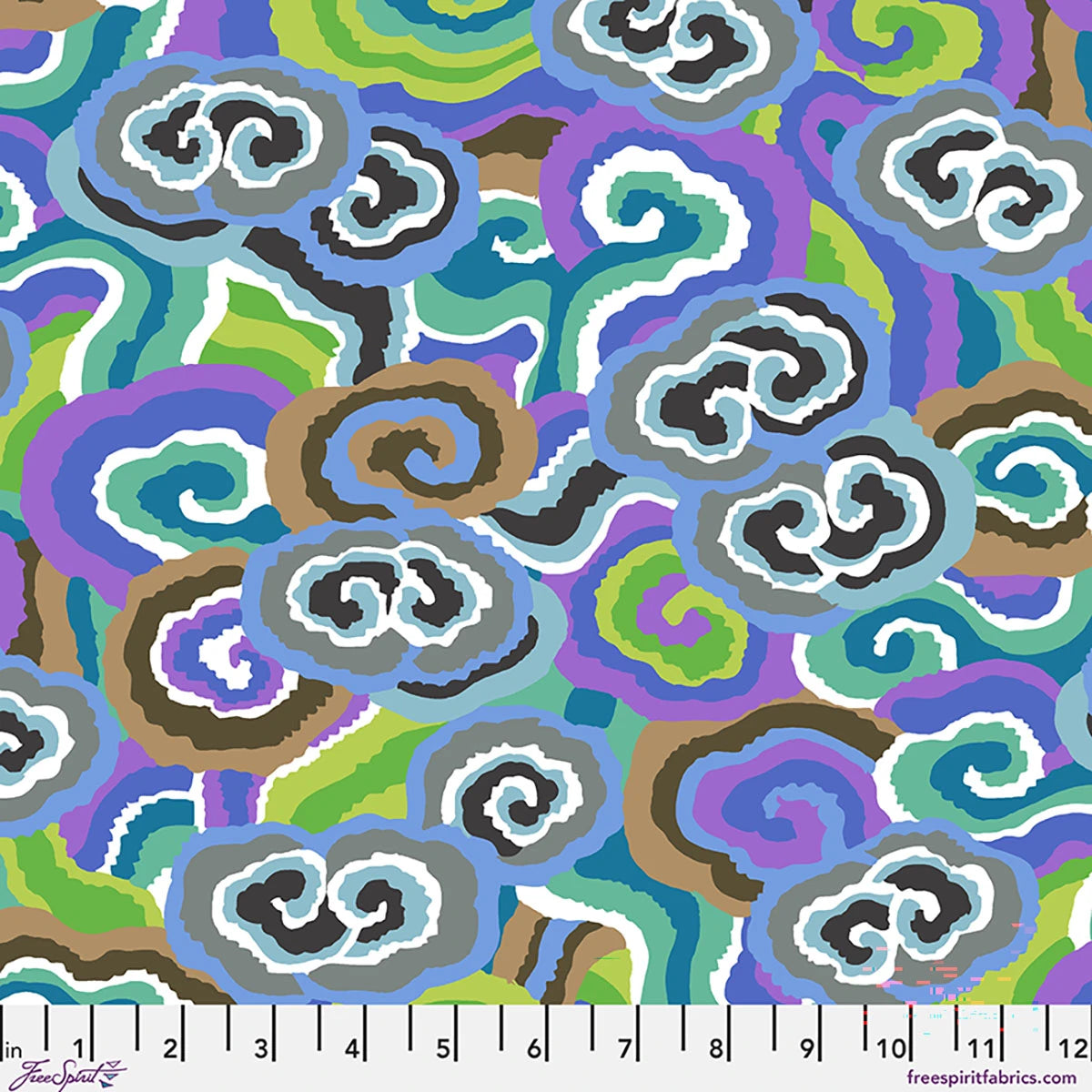Cloud Scrolls - Contrast || Brandon Mably |  Kaffe Fassett August 2026 Collection
