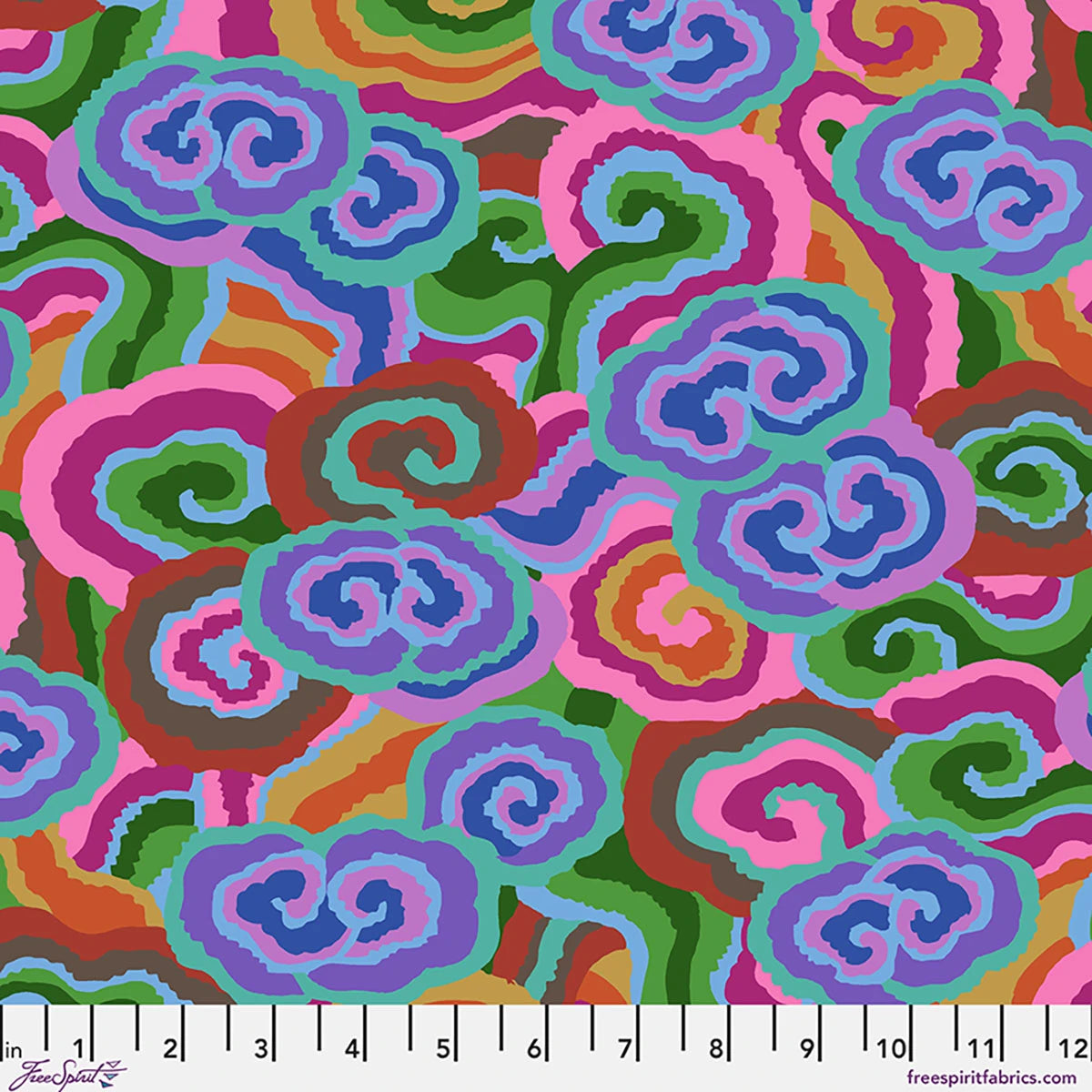 Cloud Scrolls - Deep || Brandon Mably |  Kaffe Fassett August 2026 Collection