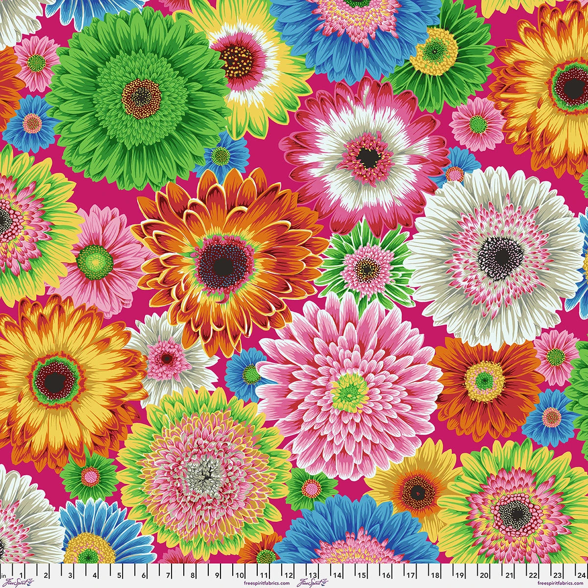 Gerbera Daisies - Bright || Brandon Mably |  Kaffe Fassett August 2026 Collection