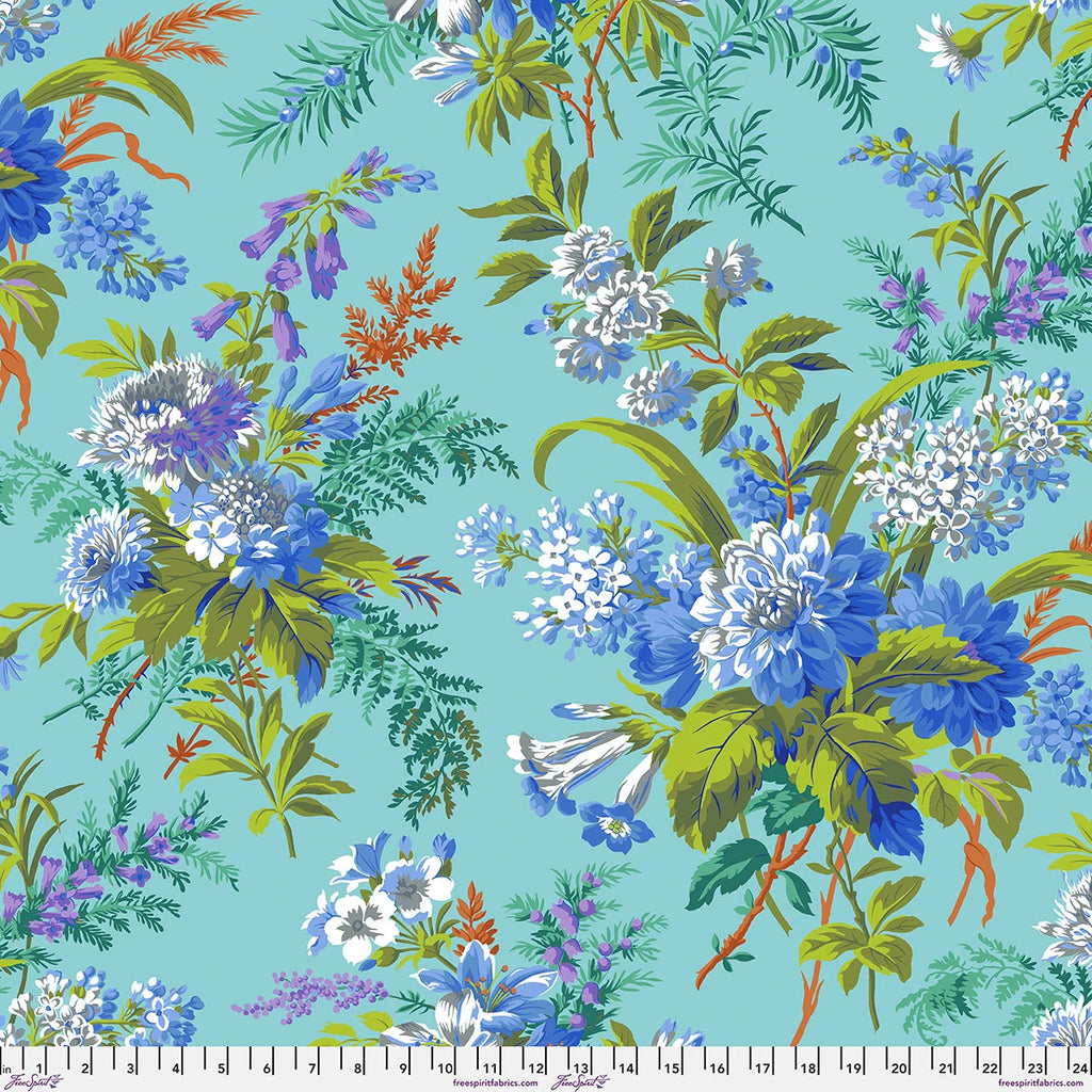 Jardin - Blue  || Brandon Mably |  Kaffe Fassett August 2026 Collection