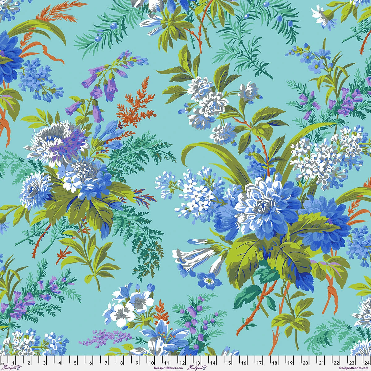 Jardin - Blue  || Brandon Mably |  Kaffe Fassett August 2026 Collection