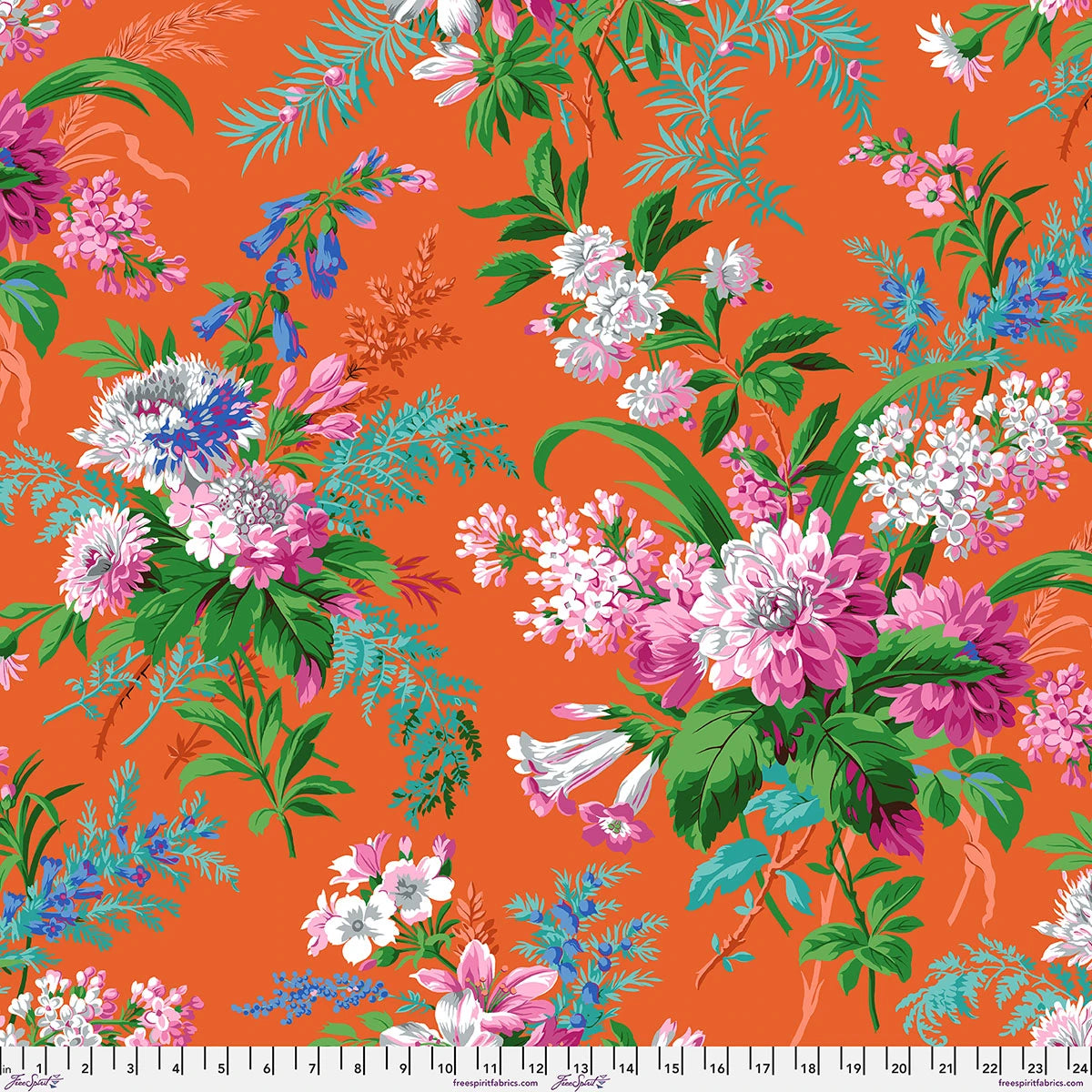 Jardin - Orange  || Brandon Mably |  Kaffe Fassett August 2026 Collection