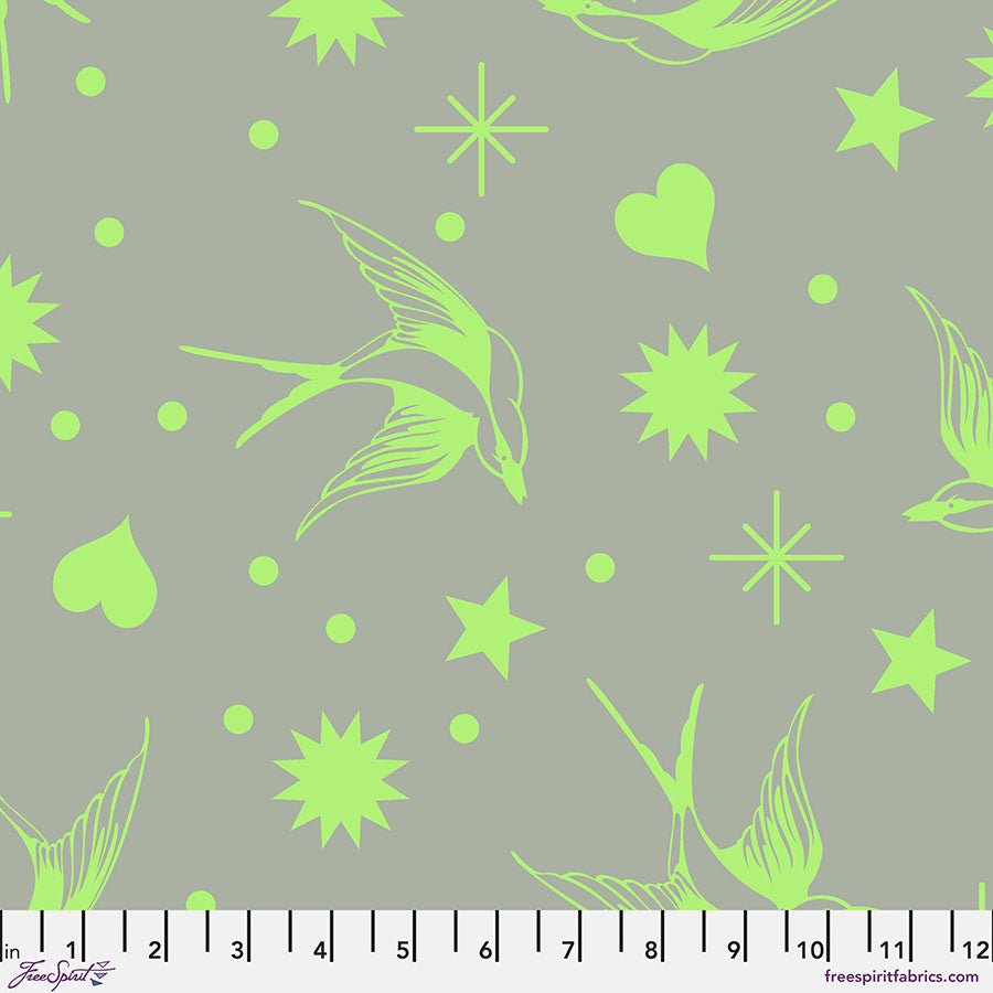 Neon Fairy Flakes in Karma | by Tula Pink | Neon True Colors